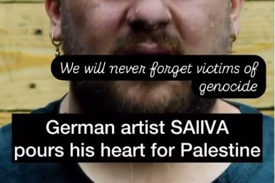 German artist SAIIVA pours his heart for Palestine