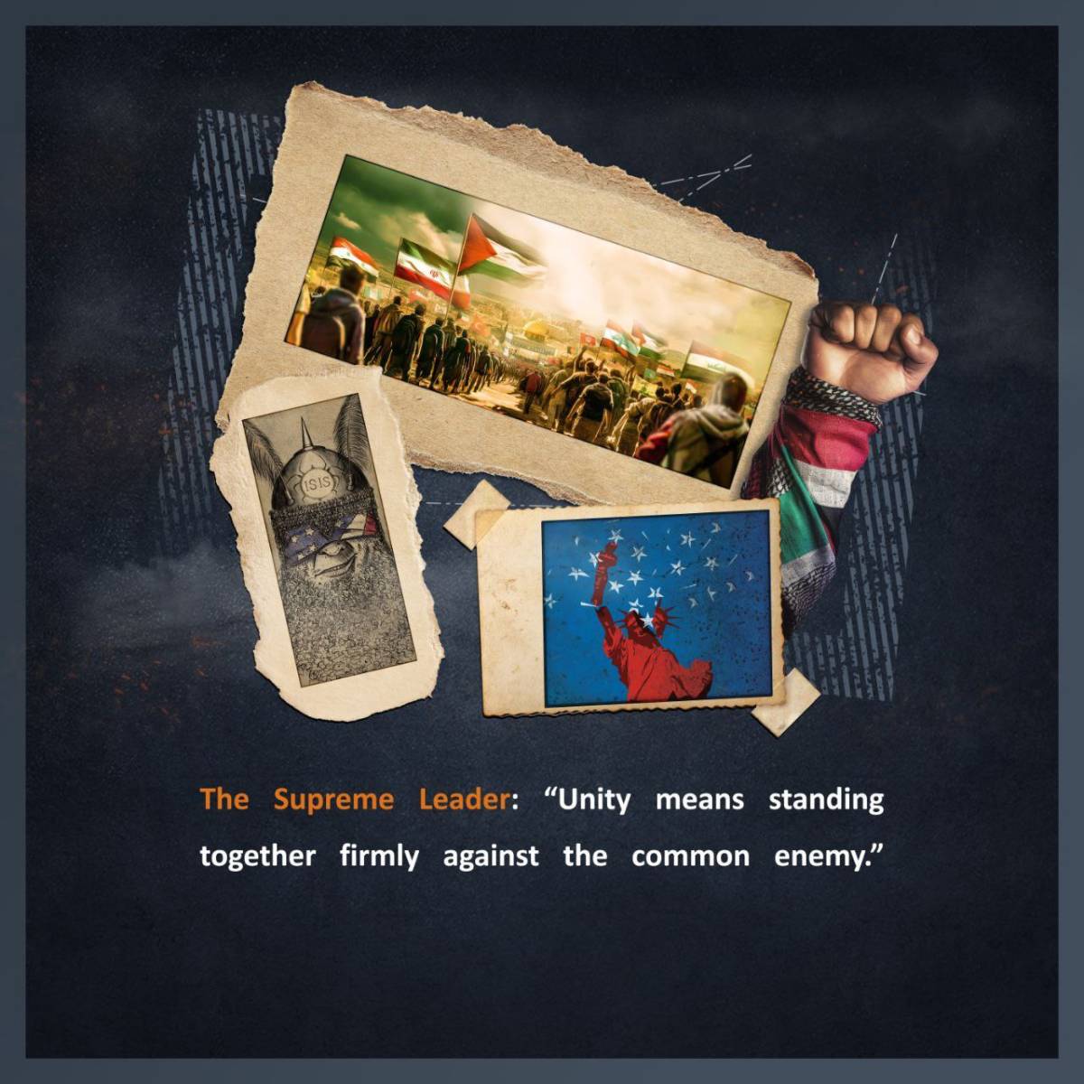 Unity means standing together firmly against the common enemy