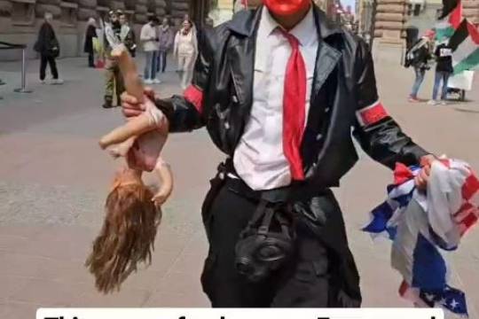 What mask are European leaders and Trump hiding behind