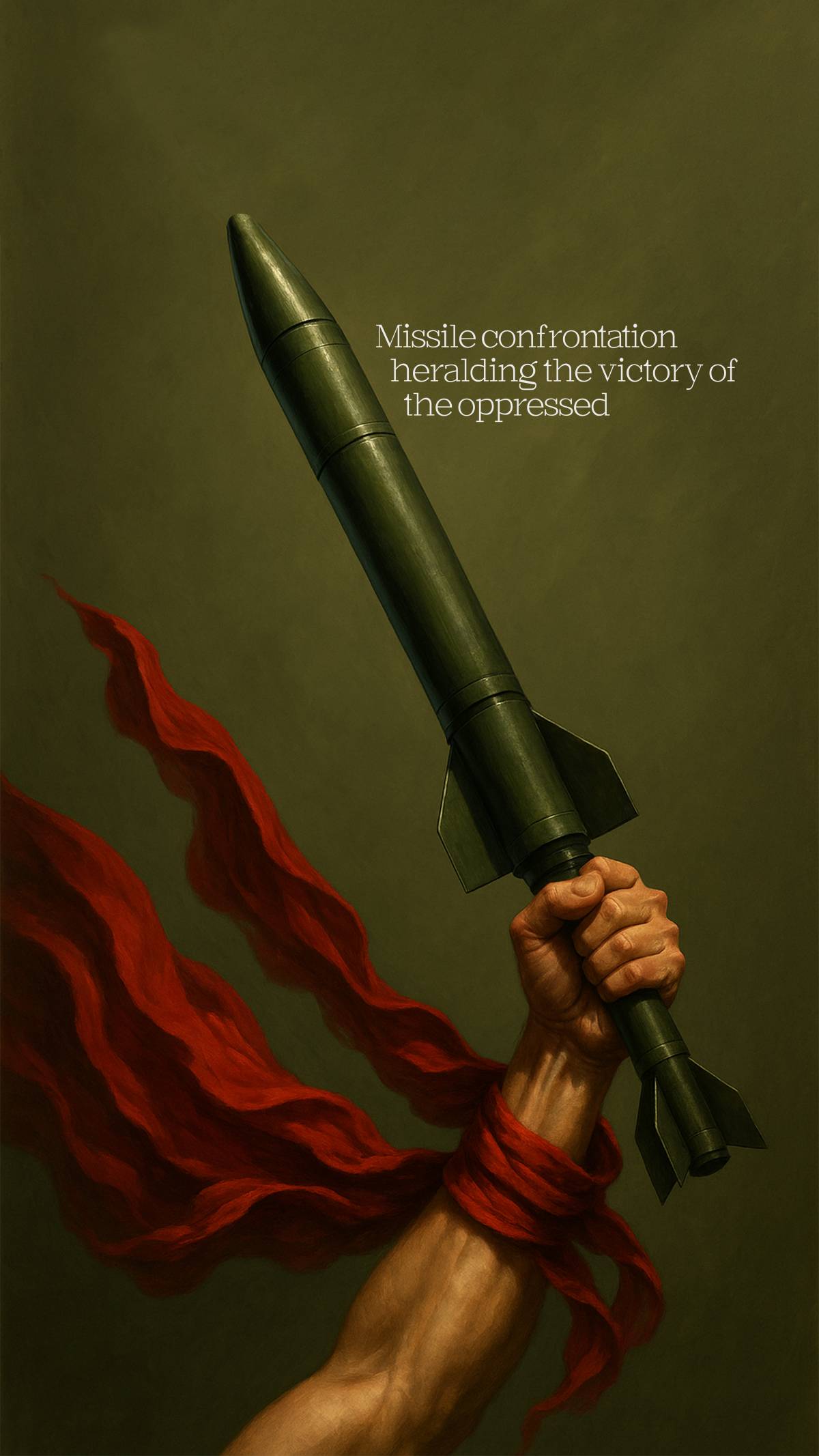Missile confrontation heralding the victory of the oppressed