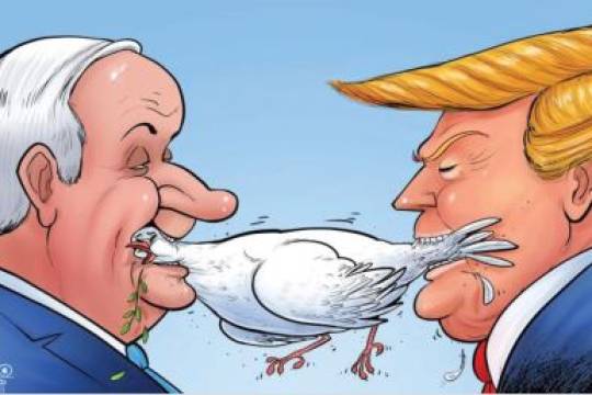 Chewing on a peace dove