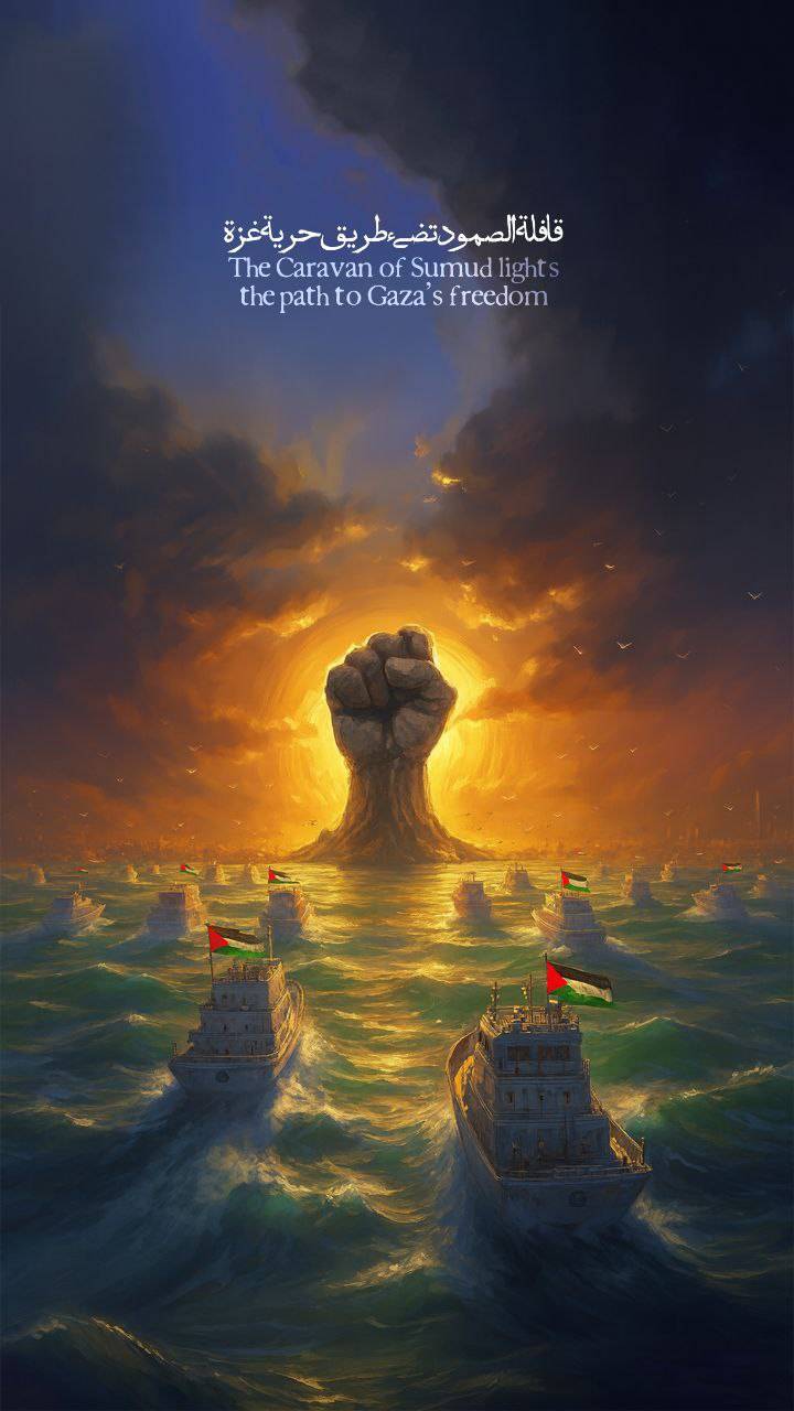 The Caravan of Sumud light. the path to Gaza's freedom