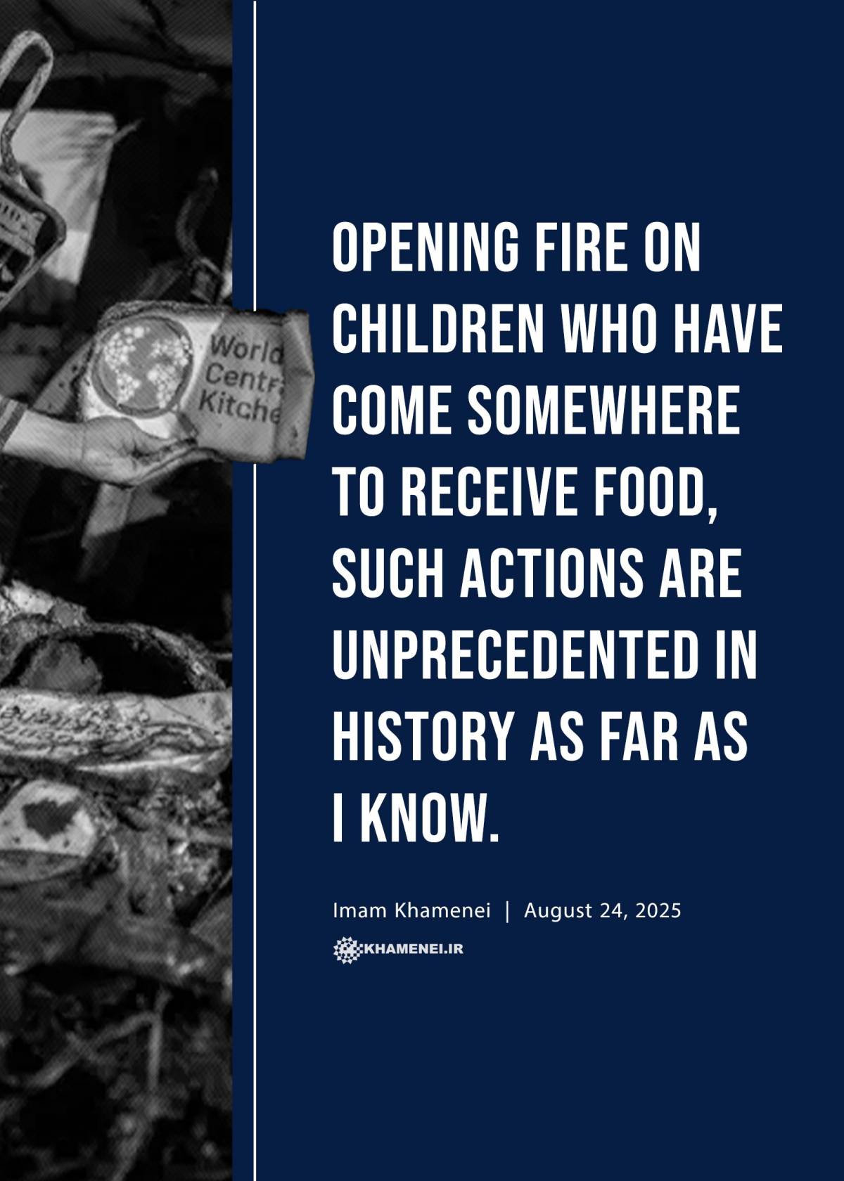 Opening fire on children who have come somewhere to receive food