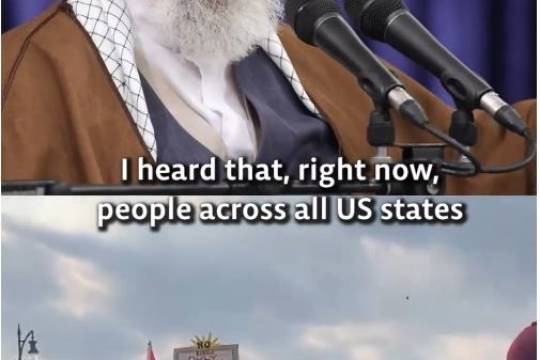 The US President interferes in other countries' affairs while millions are chanting slogans against him all across America