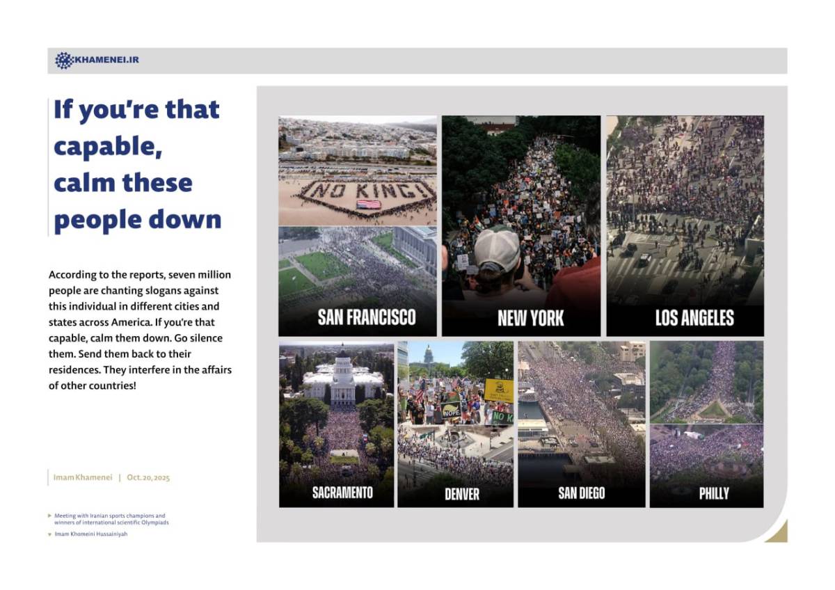 If you’re that capable, calm these people down