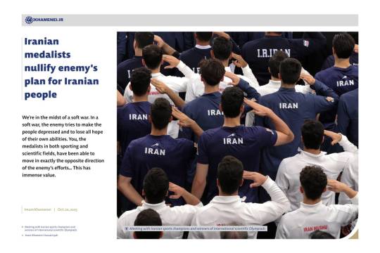 Iranian medalists nullify enemy's plan for Iranian people