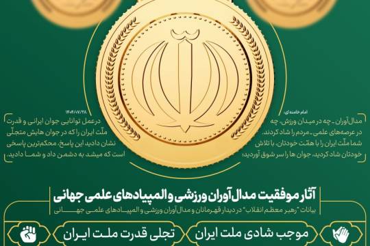 آثار موفقیت مدال‌آوران ورزشی و المپیادهای علمی جهانی در بیانات رهبر معظم انقلاب