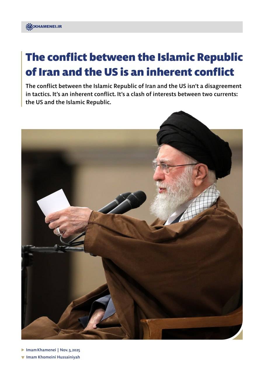 The conflict between the Islamic Republic of Iran and the US is an inherent conflict