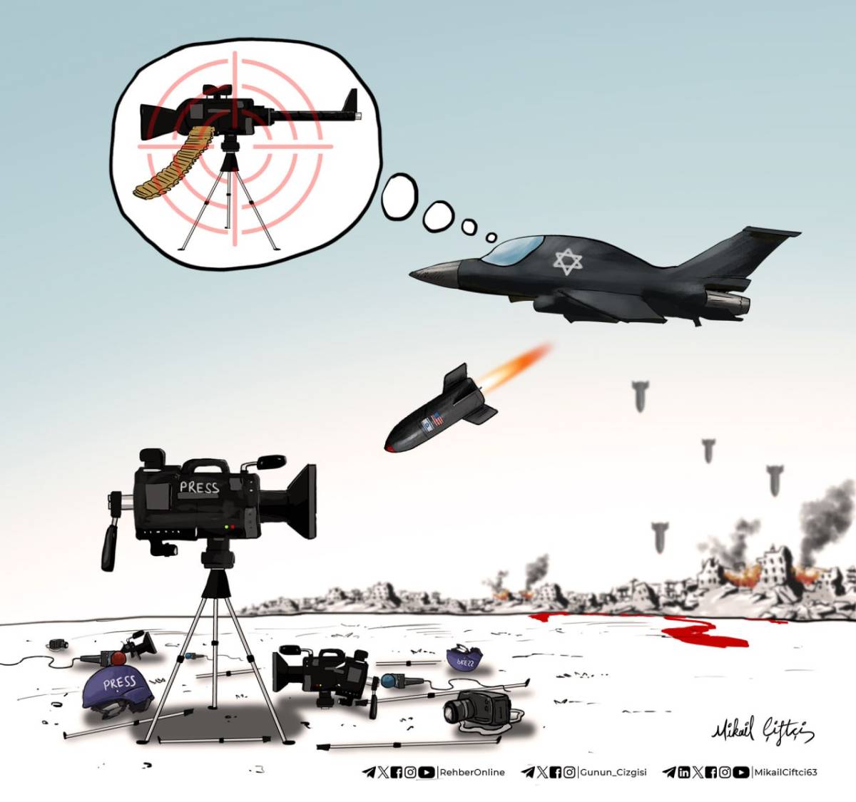 The occupation regime continues to massacre journalists(1)!