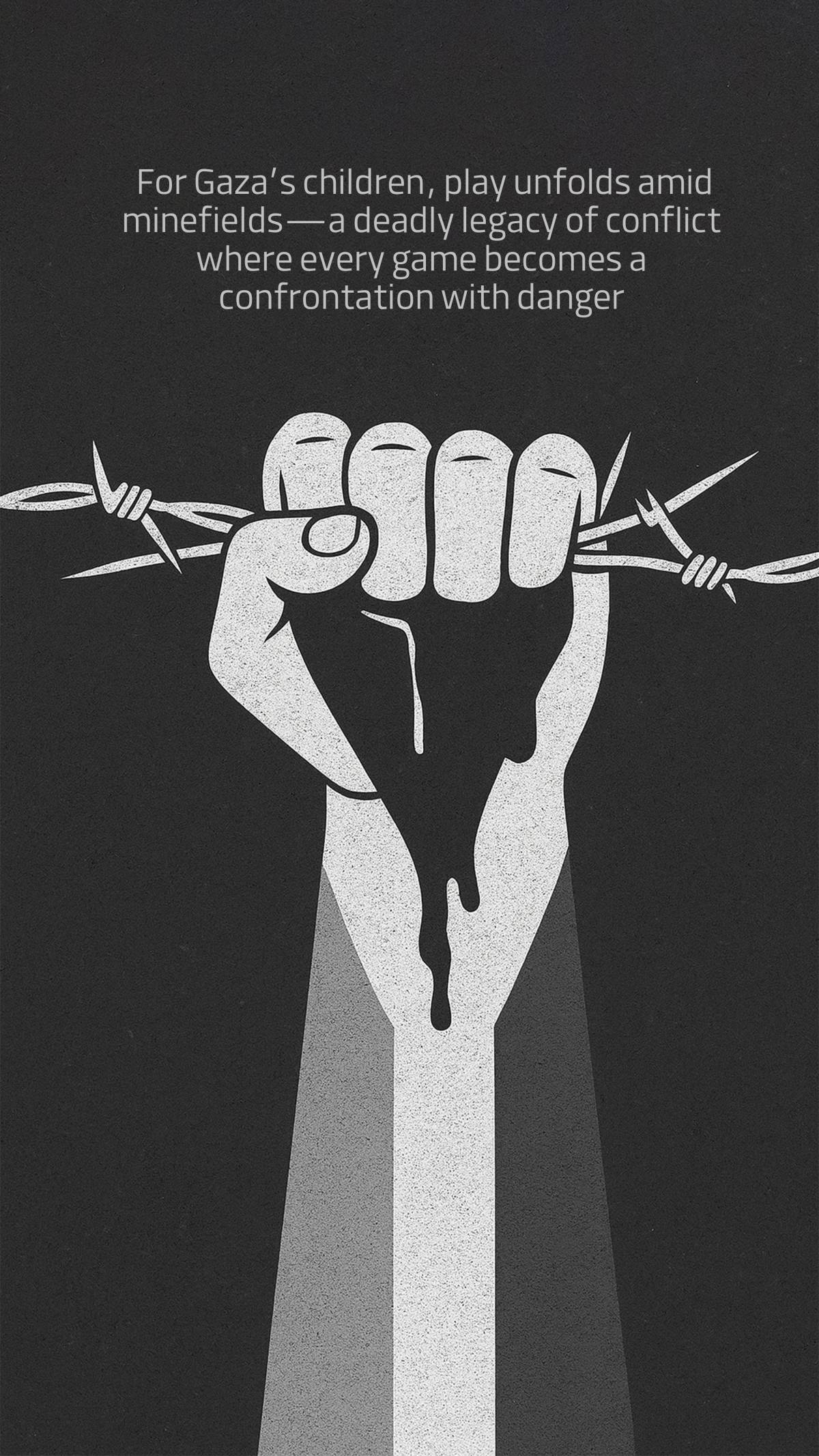 For Gaza's children, play unfolds amid minefields a deadly legacy of conflict where every game becomes a confrontation with danger