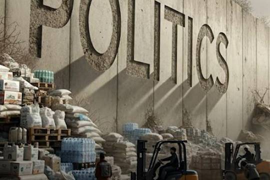 Between  global aid and the people of Gaza a towering barrier named politics