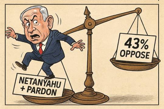 43% of public opinion opposes Netanyahu's pardon