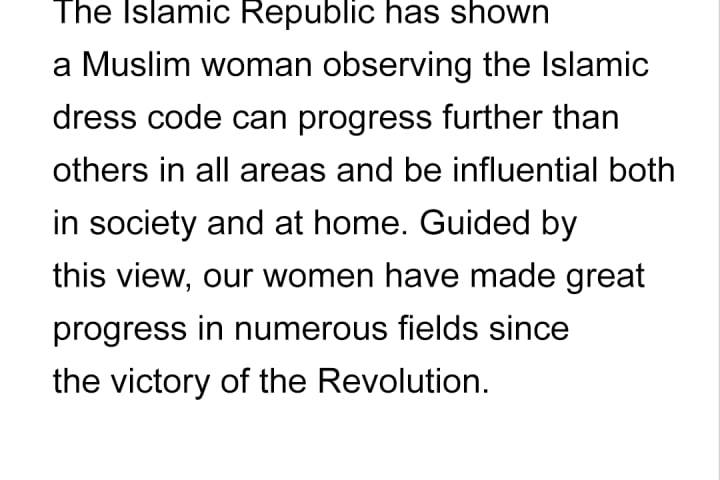 From Imam Khamenei's speech in a meeting with thousands of women from across the country, Dec. 3, 2025(2)