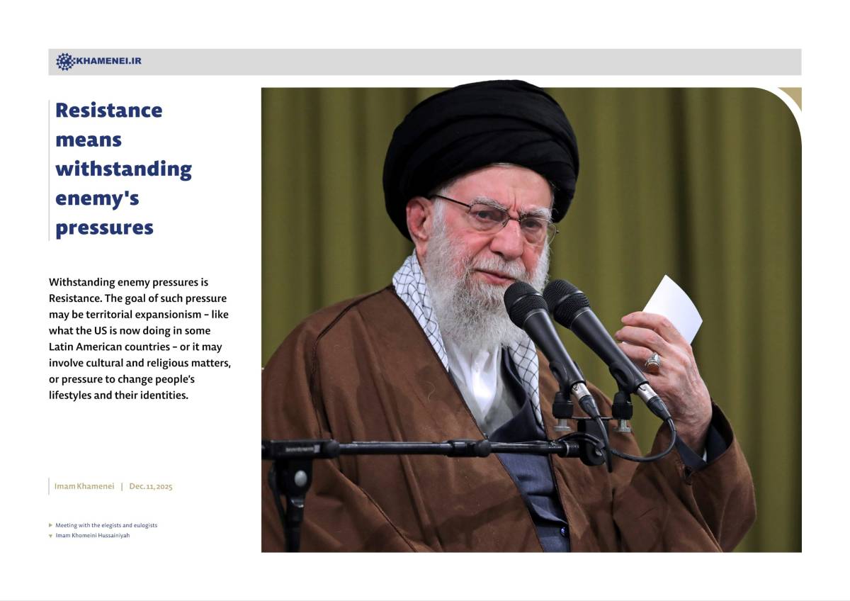 Resistance means withstanding enemy's pressures