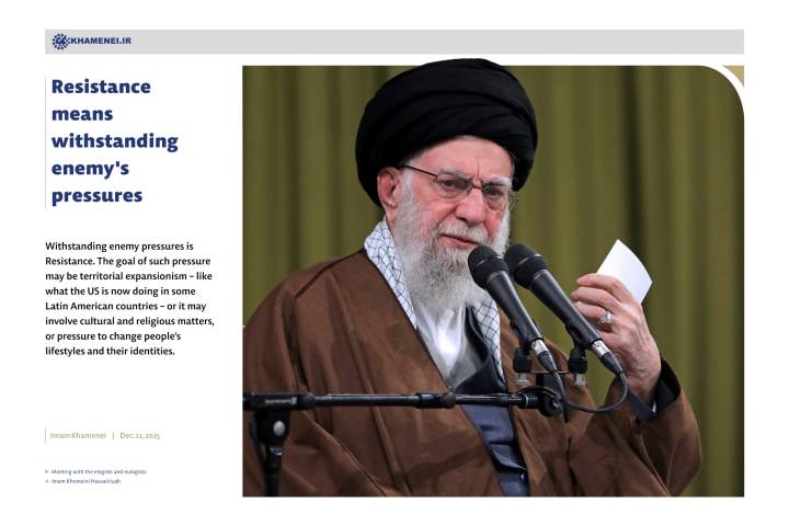 Resistance means withstanding enemy's pressures