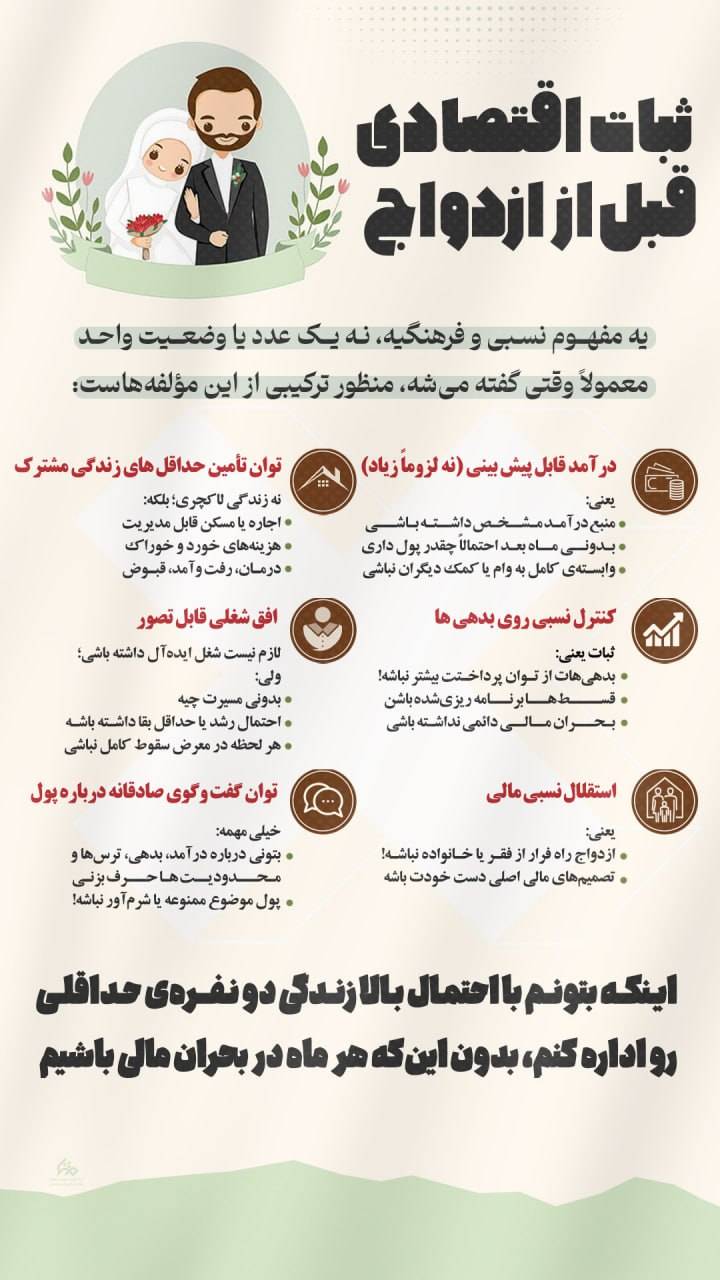 ثبات اقتصادی قبل از ازدواج