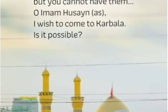 O Imam Husayn (as), I wish to come to Karbala