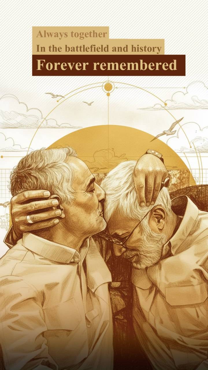 Always together In the battlefield and history Forever remembered