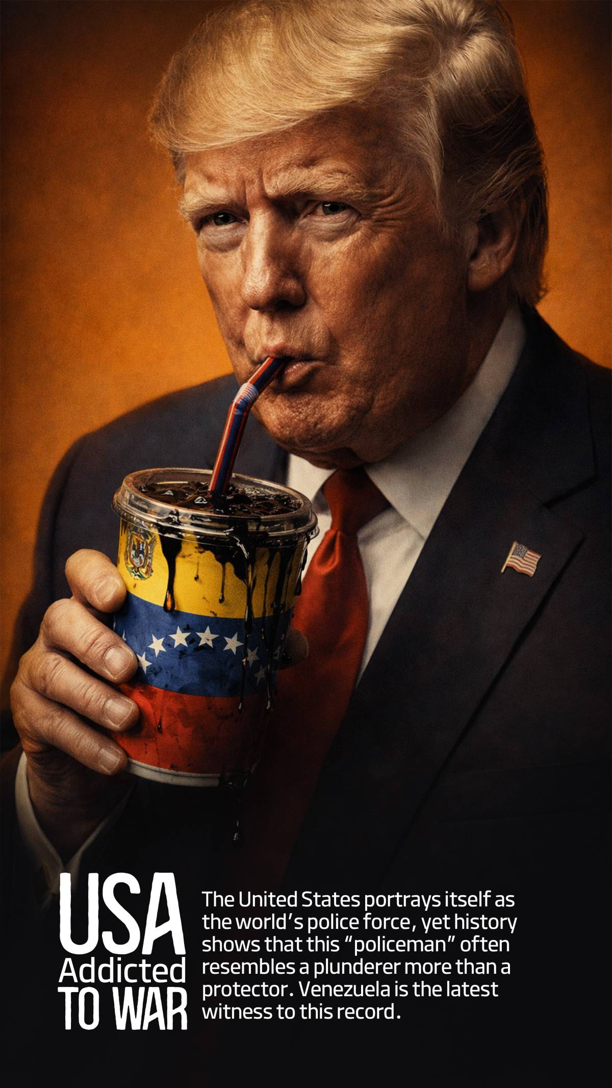 The United States portrays itself as the world's police force