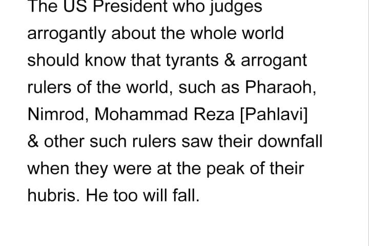 From Imam Khamenei's speech on Jan. 9, 2026