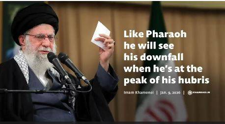 Like Pharaoh he will see his downfall when he’s at the peak of his hubris