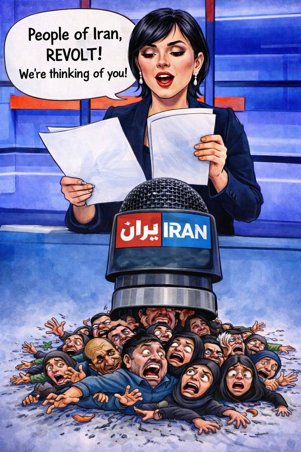 People of Iran, REVOLT! We're thinking of you!