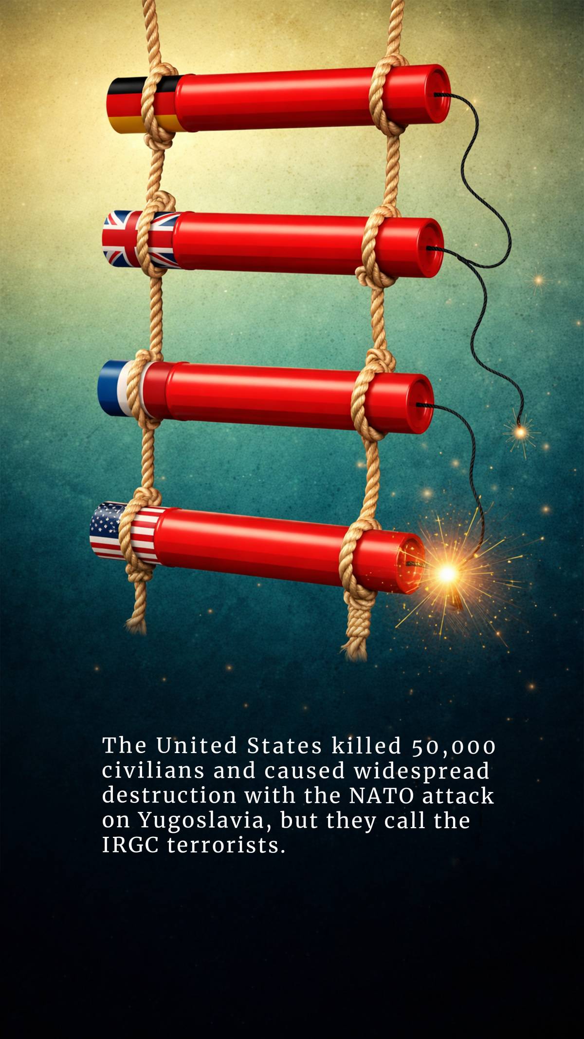 The United States killed 50,000 civilians and caused widespread destruction with the NATO attack on Yugoslavia