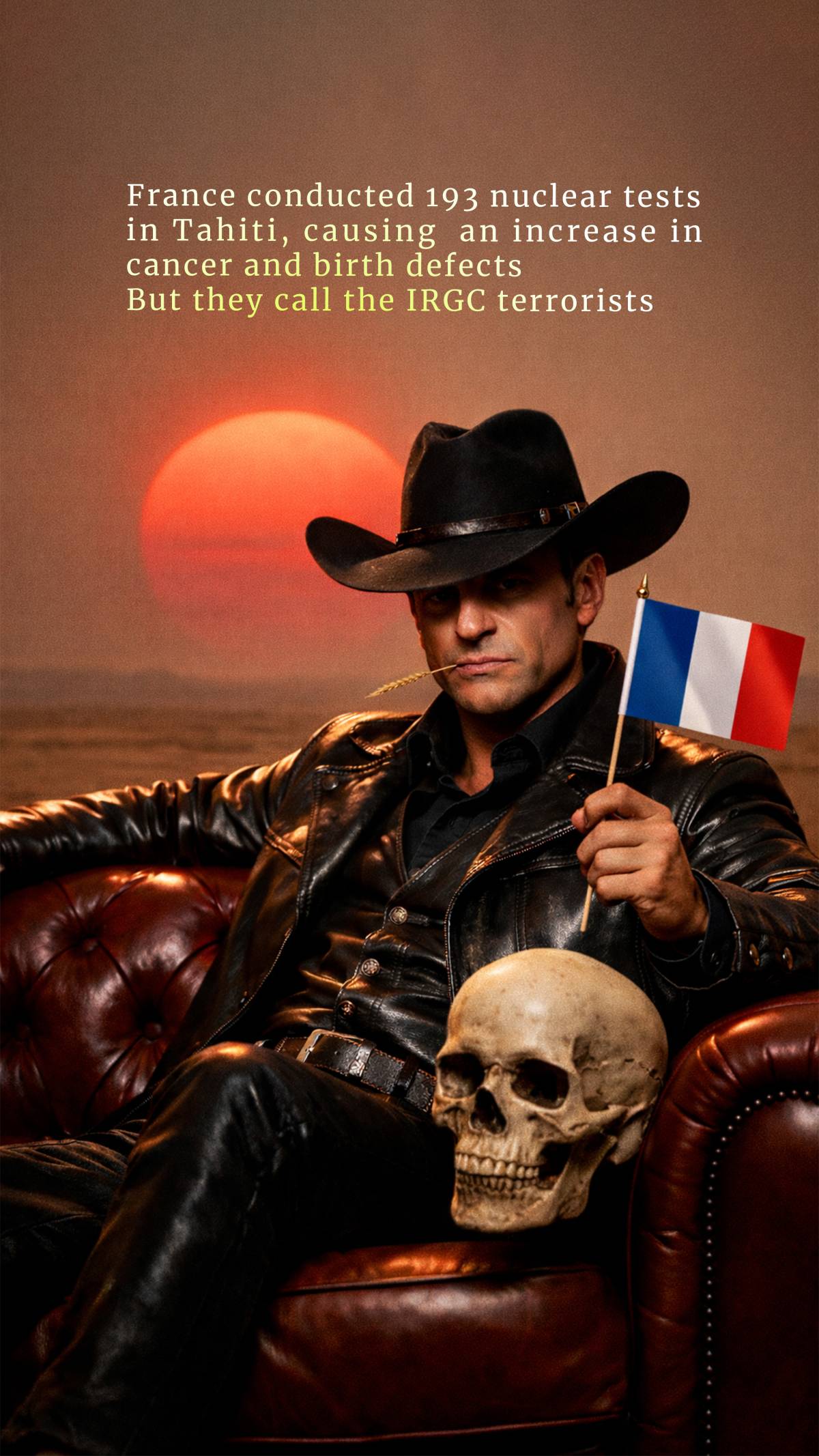 France conducted 193 nuclear tests in Tahiti, causing an increase in cancer and birth defects