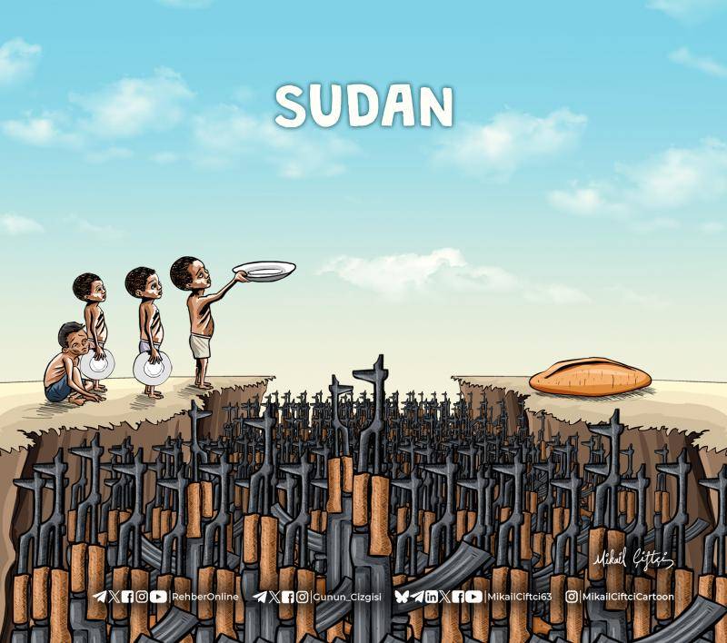 There is a food shortage in Sudan due to the conflicts