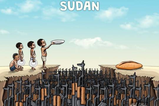 There is a food shortage in Sudan due to the conflicts
