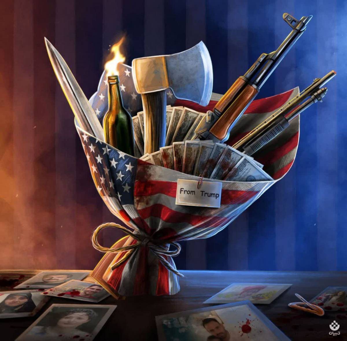 Trump's bouquet for the people of Iran