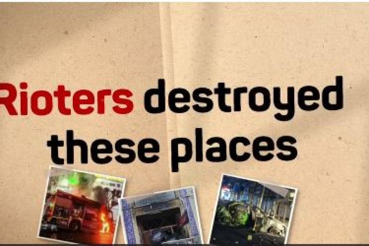 Rioters destroyed this places